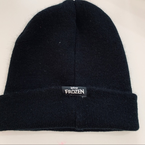 DISNEY Frozen Black - White Beanie - Picture 2 of 2